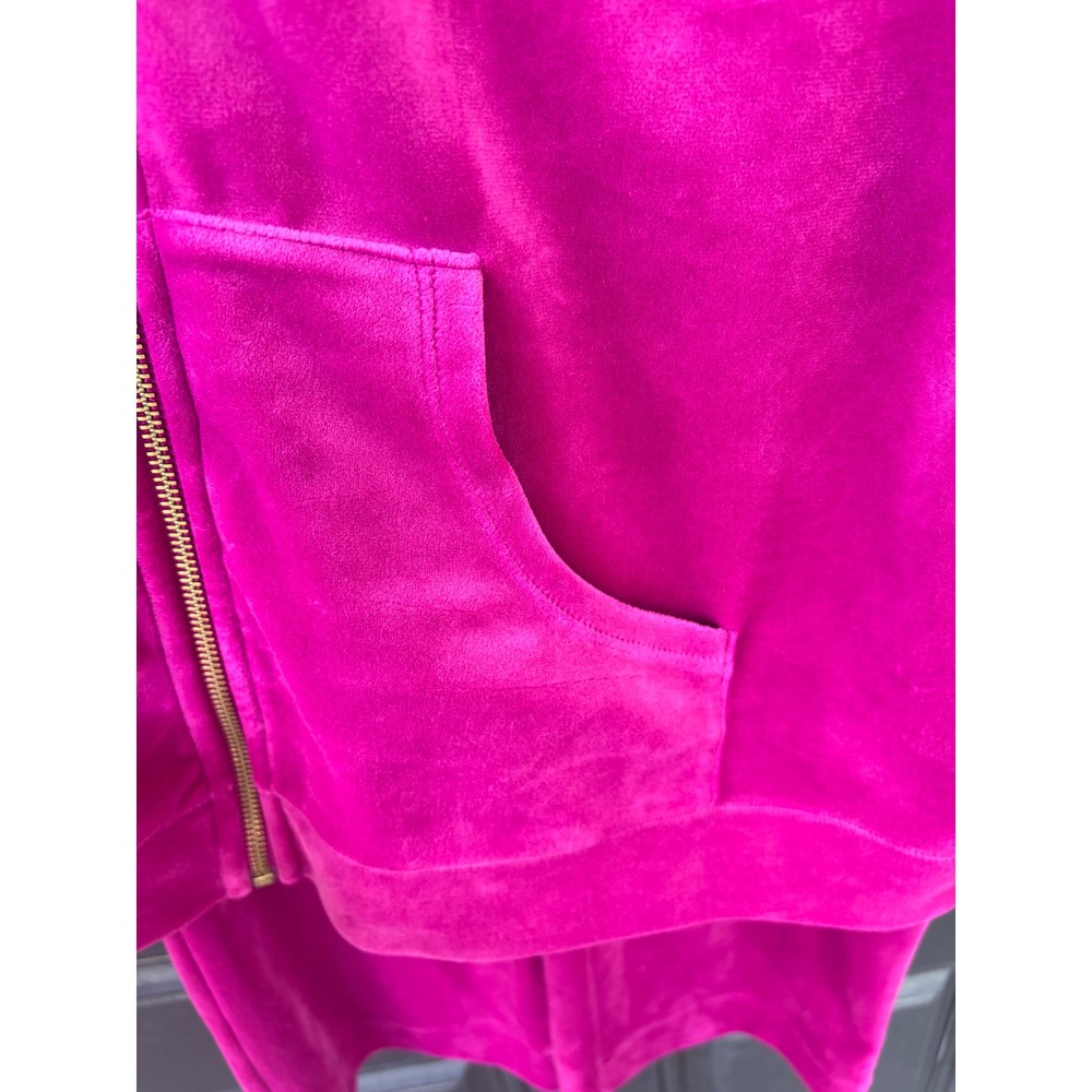 Lilly Pulitzer Hot Pink Velour Zip Hoodie Set - Picture 4 of 15